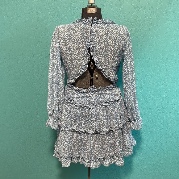 ๐ Blue dress with white leopard print ๐ ๐ - Picture 3 of 8